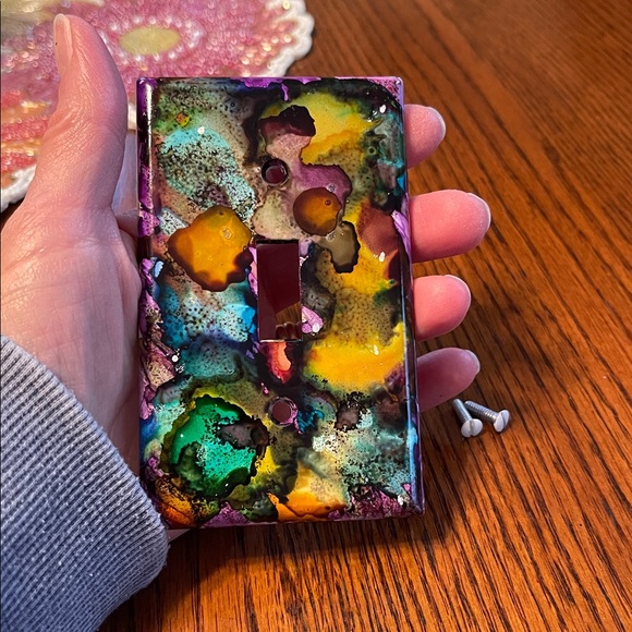 Colorful Abstract Light Switch Cover - Picture 2 of 3